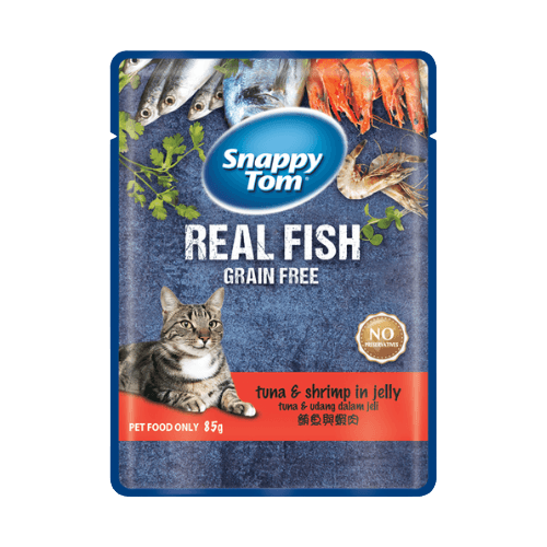 Pate Mèo Snappy Tom Real Fish Nhiều Vị 85g