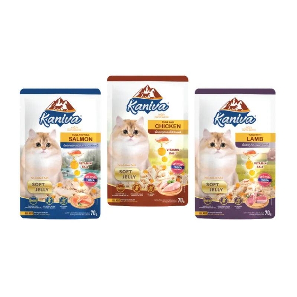 Pate Mèo Kaniva Vitamin Ball Bổ Não Dưỡng Lông 70g