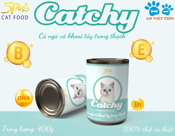 Pate Mèo Catchy Nhiều Vị Lon 400g