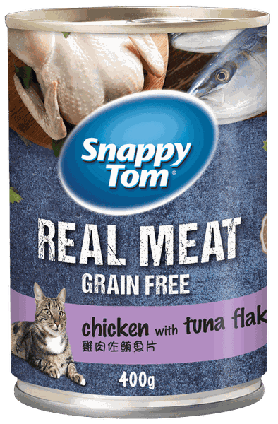 Pate Mèo Snappy Tom Real Fish - Lon 400g