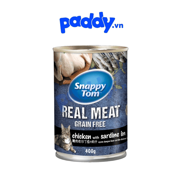 Pate Mèo Snappy Tom Real Fish - Lon 400g