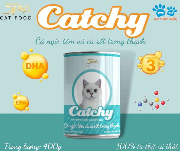 Pate Mèo Catchy Nhiều Vị Lon 400g