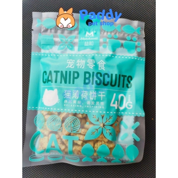 Bánh Thưởng Cho Mèo Catnip Biscuits Tiêu Búi Lông & Giảm Hôi Miệng 40g