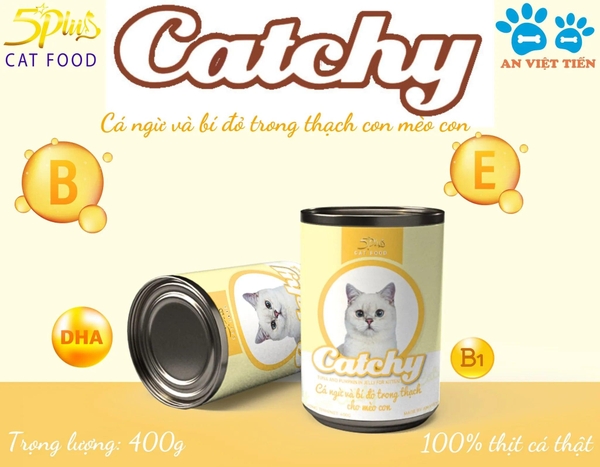 Pate Mèo Catchy Nhiều Vị Lon 400g