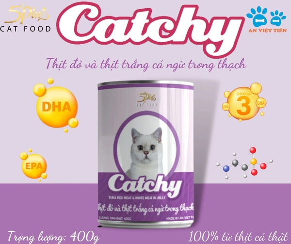 Pate Mèo Catchy Nhiều Vị Lon 400g
