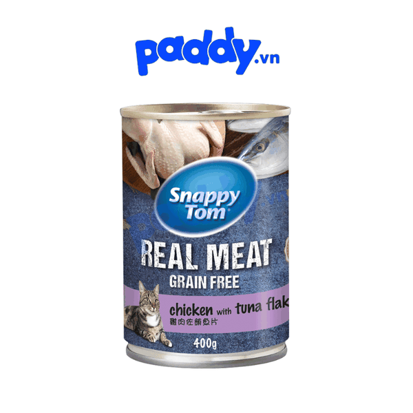 Pate Mèo Snappy Tom Real Fish - Lon 400g