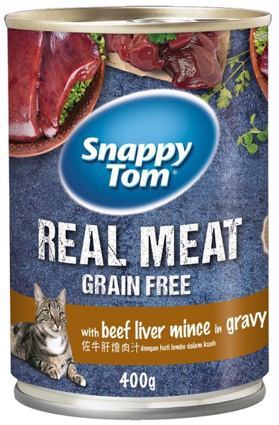 Pate Mèo Snappy Tom Real Fish - Lon 400g