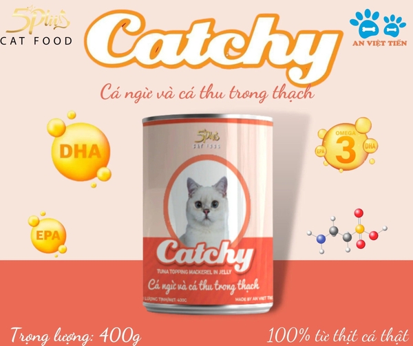 Pate Mèo Catchy Nhiều Vị Lon 400g
