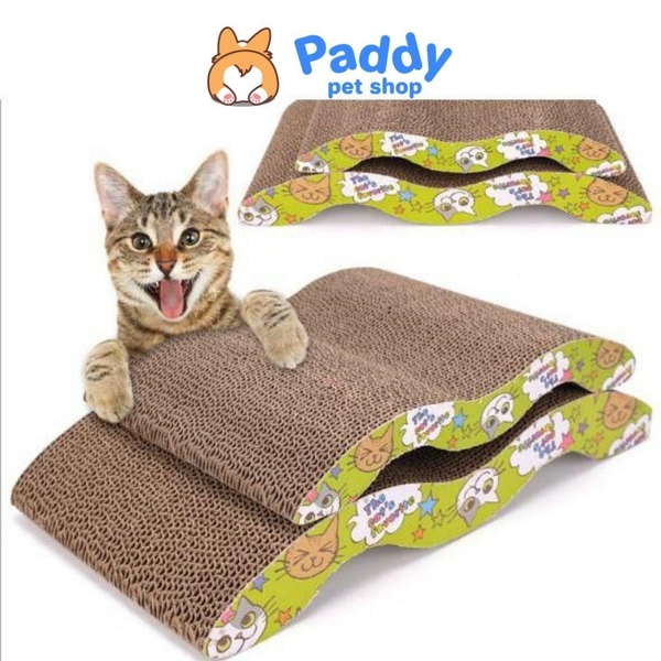 Bàn Cào Móng Giấy Cho Mèo + Tặng Cỏ Mèo