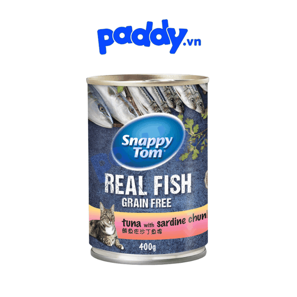 Pate Mèo Snappy Tom Real Fish - Lon 400g