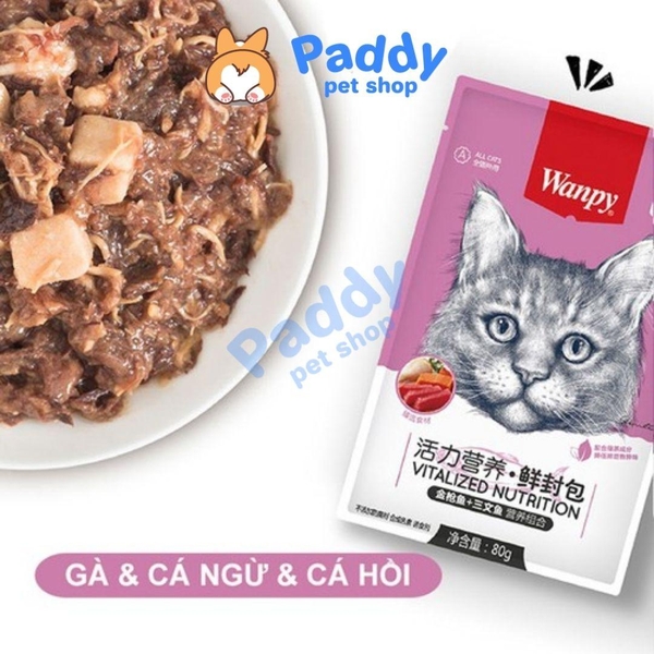 Pate Mèo Wanpy Súp Thịt Tươi 80g