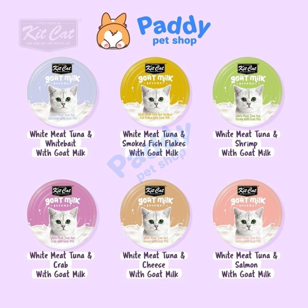 Pate Mèo Kit Cat Sữa Dê Bổ Sung Canxi (Lon 85g)