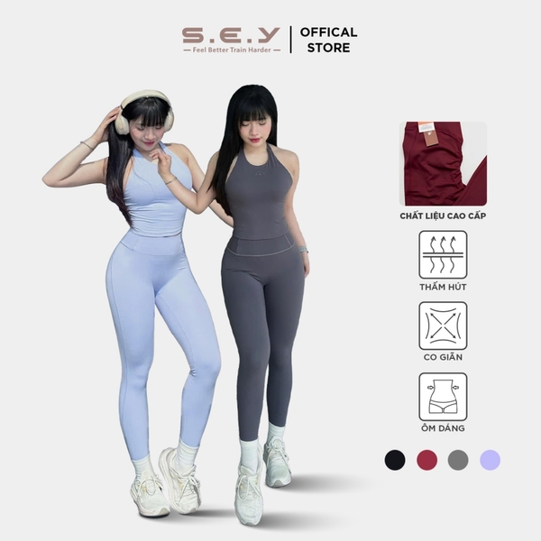Quần tập gym yoga SEY DEMI LEGGING cao cấp co giãn mềm mịn thoải mái vận động