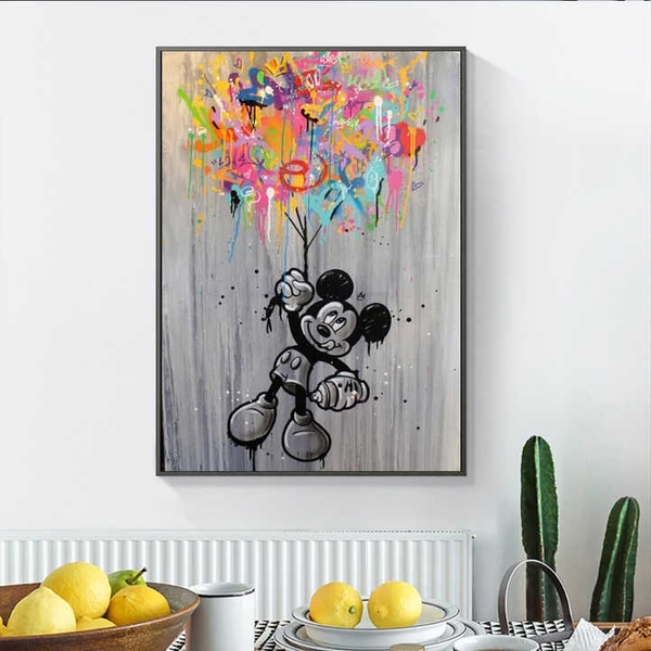 Tranh decor treo tường cho bé hình Mickey