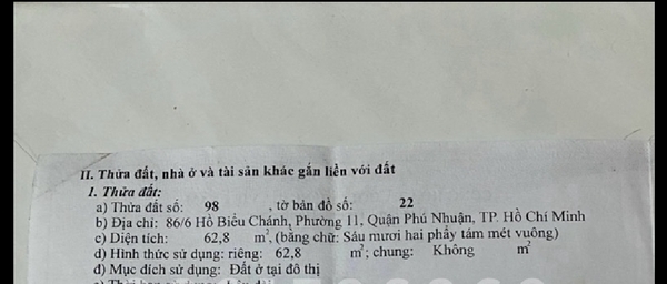*CHÍNH CHỦ BÁN NHÀ HXH 86/6 HỒ BIỂU CHÁNH PHÚ NHUẬN 4 TẦNG DT 63M2 CHỈ 9 TỶ