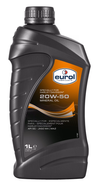 Dầu Nhớt Khoáng 20W-50 Cho Harley – Eurol Harley E100390 1L | API SG, JASO MA2, Bôi Trơn Ổn Định, Chống Hao Mòn