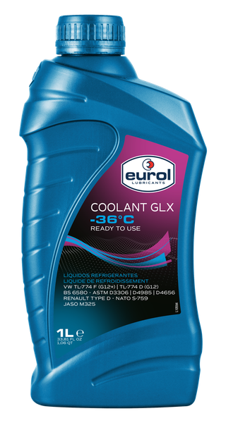 Eurol Coolant −36 °C GLX (E504144) – Chất làm mát không silicat, tuổi thọ cao