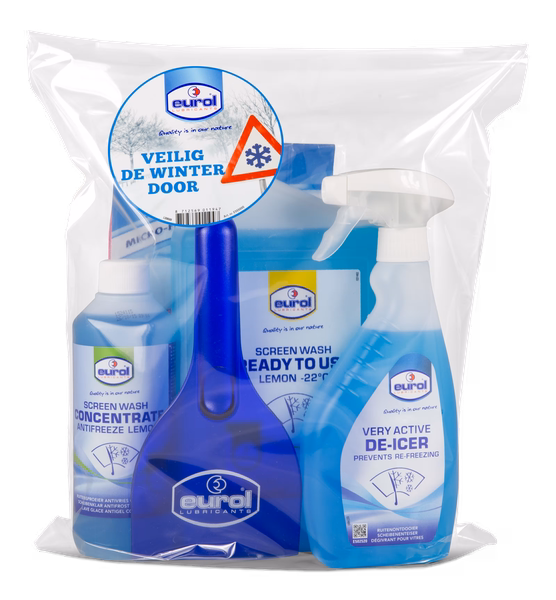 Bộ Chăm Sóc Xe Mùa Đông Eurol WINTERPAKKET E555000 | Screenwash, De-Icer, Gạt Băng, Khăn Sợi Nhỏ