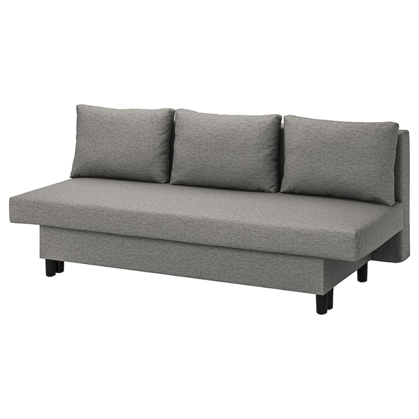 ÄLVDALEN Sleeper sofa, Knisa gray-beige