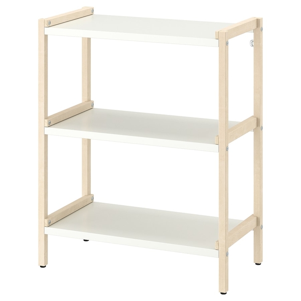 EKENABBEN Open shelf unit, aspen/white