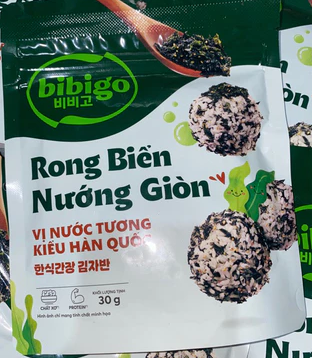 Rong Biển Nướng Giòn Bibigo Vị Nước Tương gói 30g