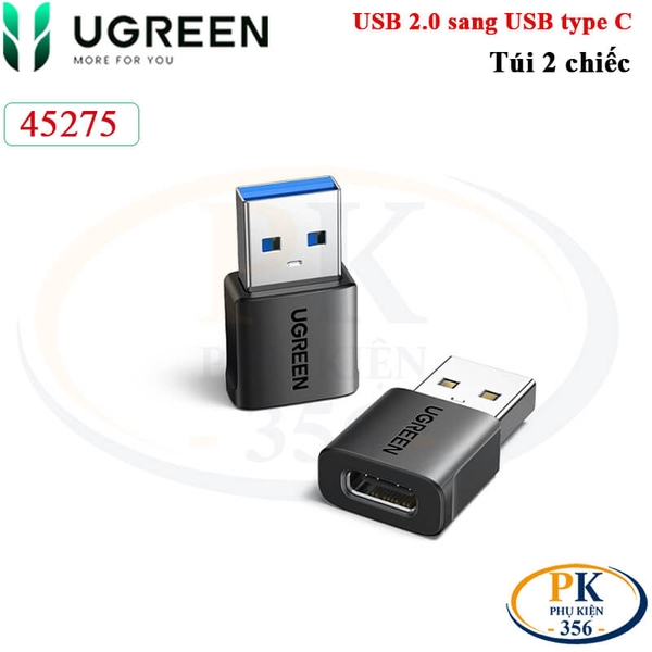 Đầu chuyển USB 2.0 Type A sang USB Type C cái Ugreen 45275 chính hãng