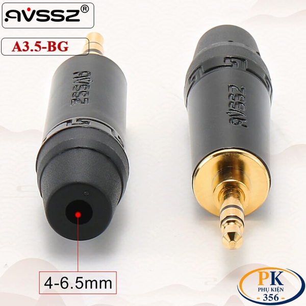 Giắc hàn audo 3.5mm stereo male chính hãng AVSSZ A3.5-BG làm dây cáp âm thanh