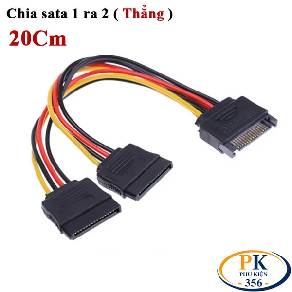 Dây Cáp chia nguồn SATA 1 ra 2 dài 20cm cho HDD SSD PC