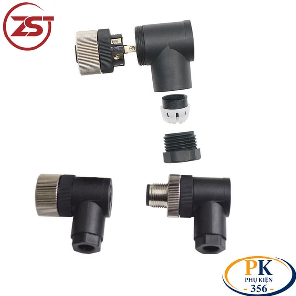 Đầu nối cảm biến M12 bẻ góc IP67 ZSJ M12H-L