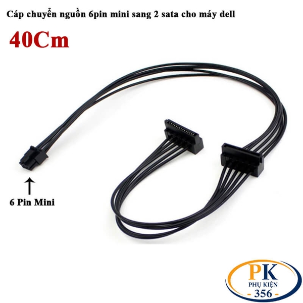 Cáp chia nguồn Mini 6Pin ra 2 SATA cho Dell Vostro 3653 3650 3655 3252 3668 3670