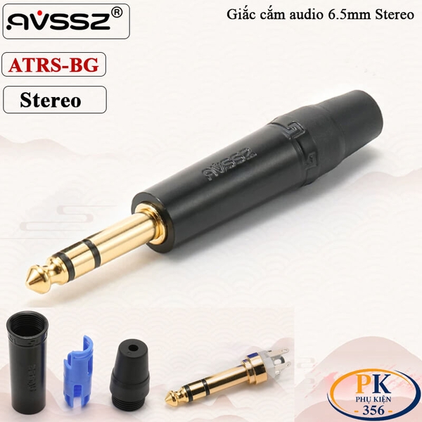 Giắc Hàn Audio 6.5mm stereo TRS AVSSZ ATRS6.5-BG