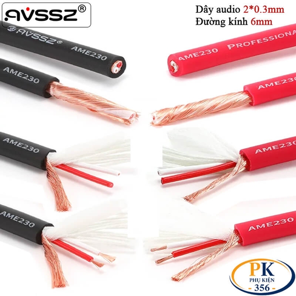 Dây cáp microphone 2x0.3mm2 AVSSZ AME230 lõi đồng