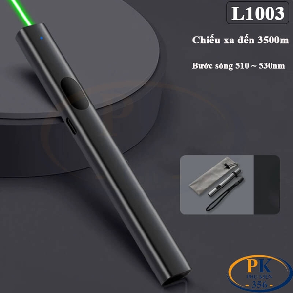 Đèn Laser Xanh L1003 Siêu Sáng 5mW–30mW Chiếu Xa 3500m Dùng Cho Sa Bàn, Màn Hình LED, Công Trình