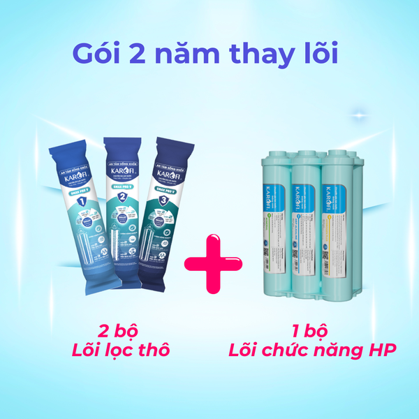 Gói 2 năm thay lõi: 2 bộ lõi thô + 1 bộ lõi chức năng