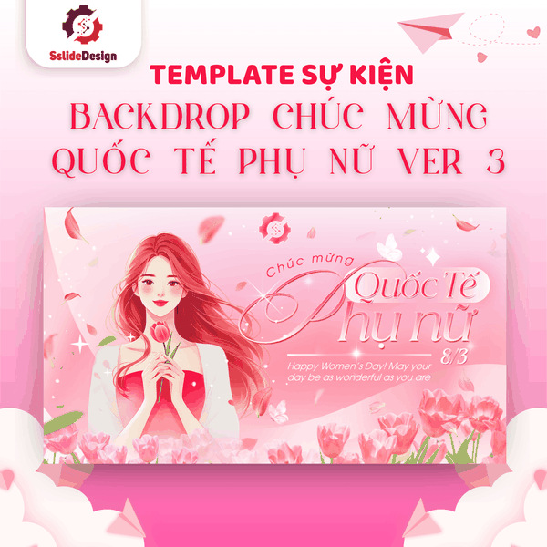 EV18 - Backdrop Chúc mừng Quốc tế Phụ nữ ver 1