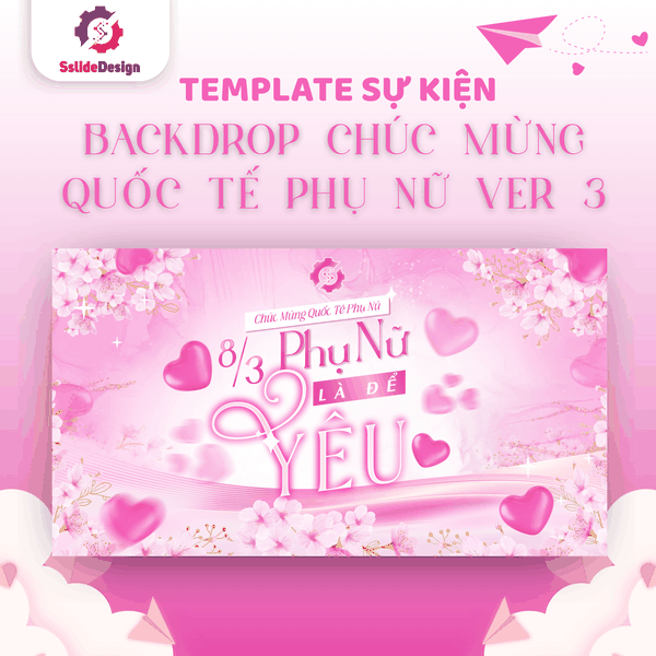 EV20 - Backdrop Chúc mừng Quốc tế Phụ nữ ver 3