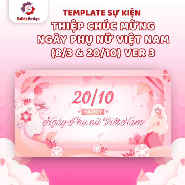EV17 - Thiệp chúc mừng ngày Phụ nữ Việt Nam ver 3