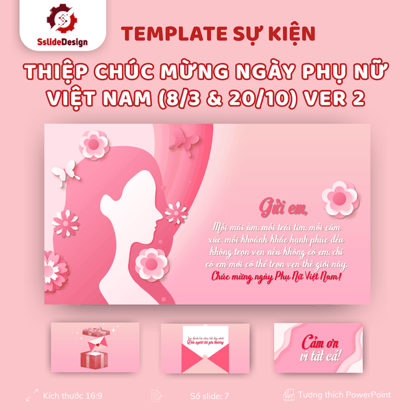 EV16 - Thiệp chúc mừng ngày Phụ nữ Việt Nam ver 2