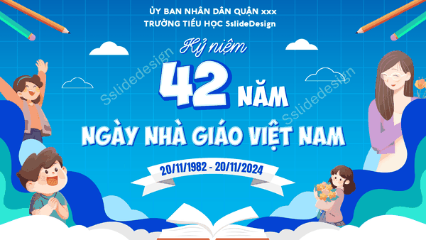EV08 - Banner Ngày nhà giáo Việt Nam (Lẻ)