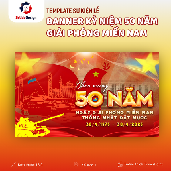 EV13 - Banner Kỷ niệm 50 năm giải phóng miền Nam