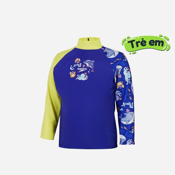 Áo Bơi Chống Nắng Bé Trai Digital Long Sleeve - Xanh Dương