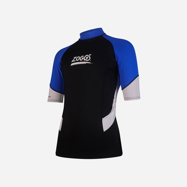 Áo Bơi Chống Nắng Nam Tay Ngắn Printed - Đen
