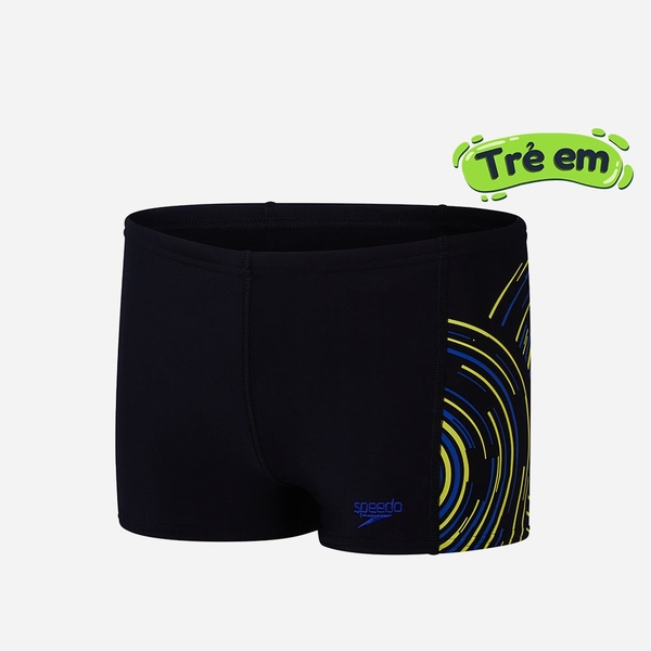 Quần Bơi Bé Trai Placement Print - Xanh/Đen