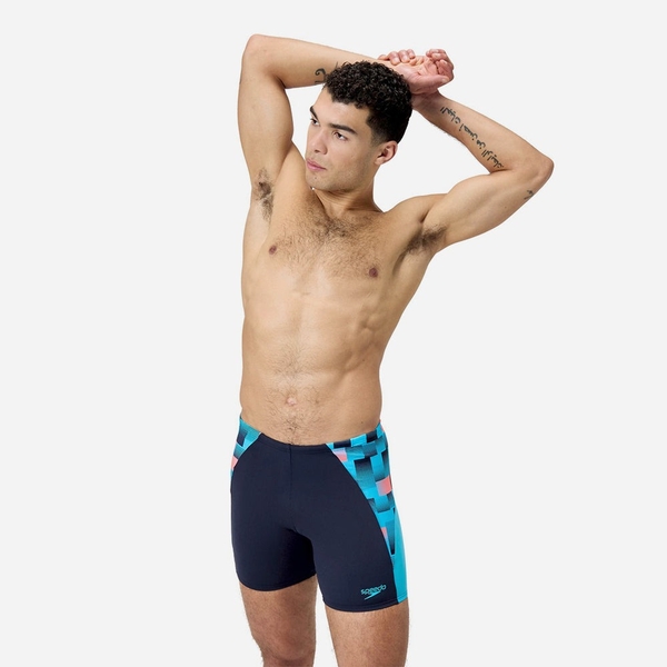 Quần Bơi Chống Nắng Nam Endurance+ Max Splice Mid - Xanh Navy