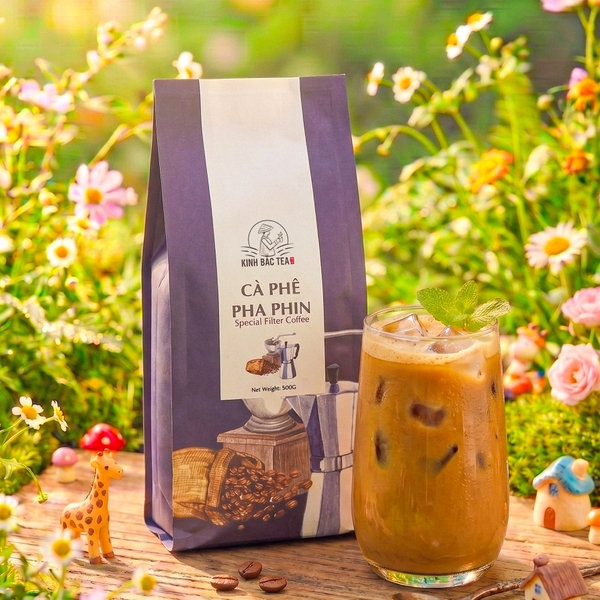 Cà Phê Pha Phin Kinh Bắc Bịch 500g (Hương Vị Chua Nhẹ, Thơm Đậm Vị)