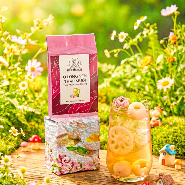 Trà Ô Long Sen Tháp Mười Kinh Bắc 250gram (Chuyên Pha Trà Sữa - Công Thức Thơm Ngon Đậm Vị)