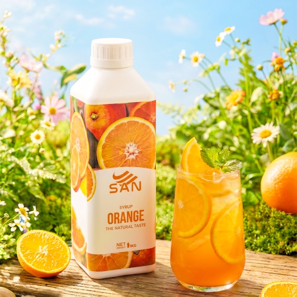 Syrup Cam Vàng SAN Chai 1Kg