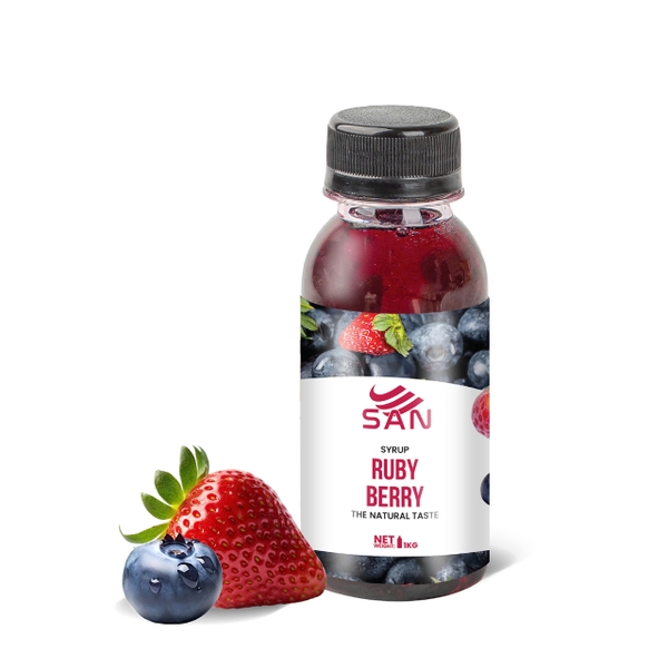 SYRUP BERRY QUẢ MỌNG Chai nhỏ 100ml (Trái Cây Tự Nhiên - Hương Thơm, Màu Sắc Nổi Bật)