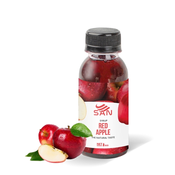 SYRUP TÁO ĐỎ Chai nhỏ 100ml (Trái Cây Tự Nhiên - Hương Thơm, Màu Sắc Nổi Bật)