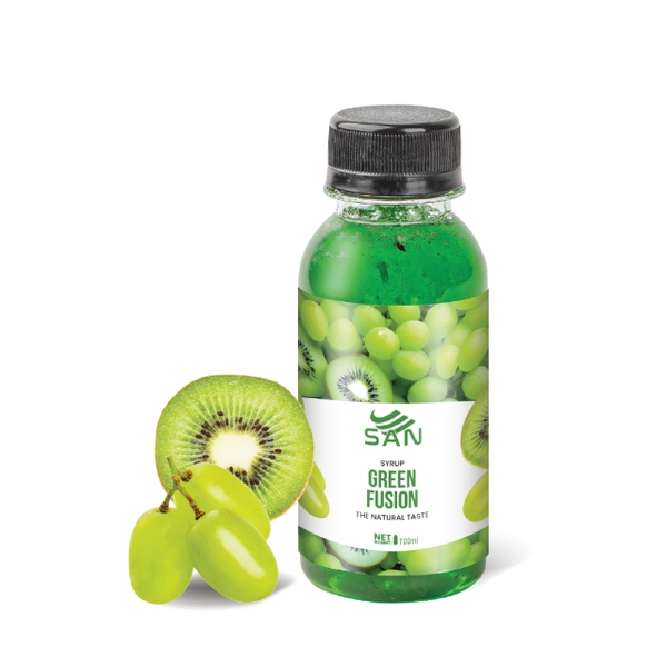 SYRUP KIWI - NHO XANH Chai nhỏ 100ml (Trái Cây Tự Nhiên - Hương Thơm, Màu Sắc Nổi Bật)